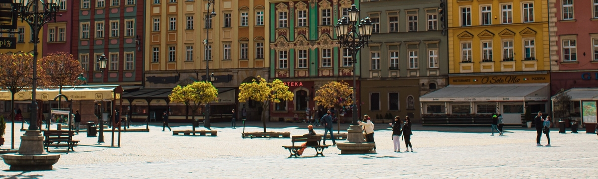 Historical town square in Wrocław