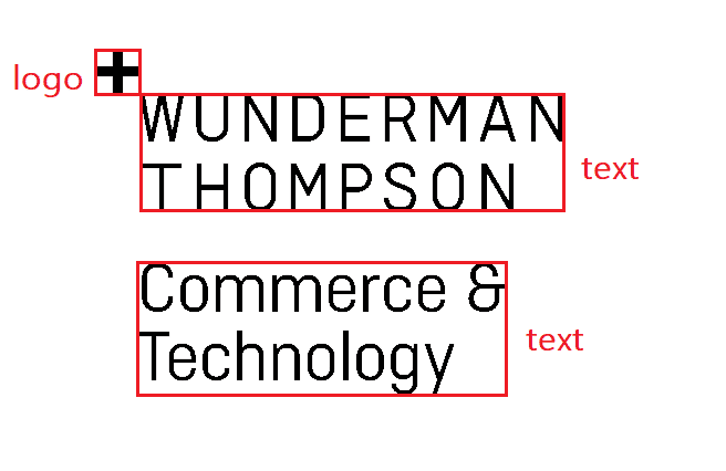 Example of logo containing text and graphic