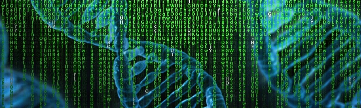 DNA chains with Matrix movie code