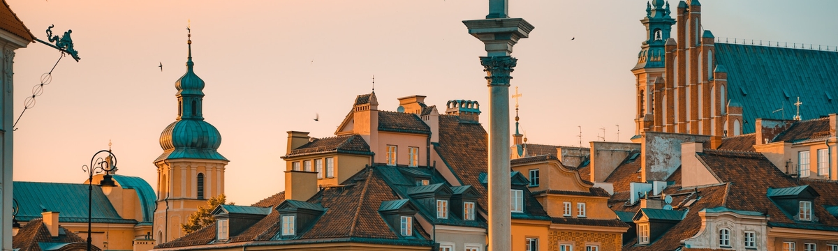Roofs in Warsaw old town.
