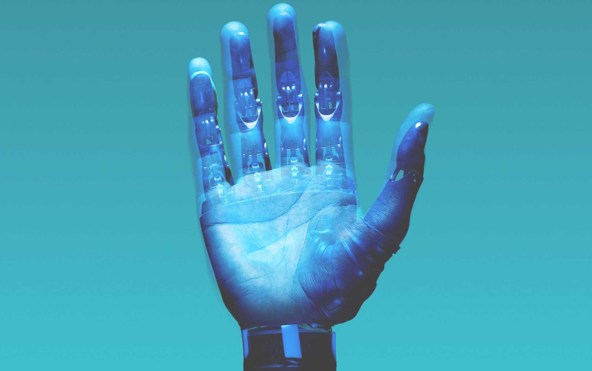 Robotic blue hand